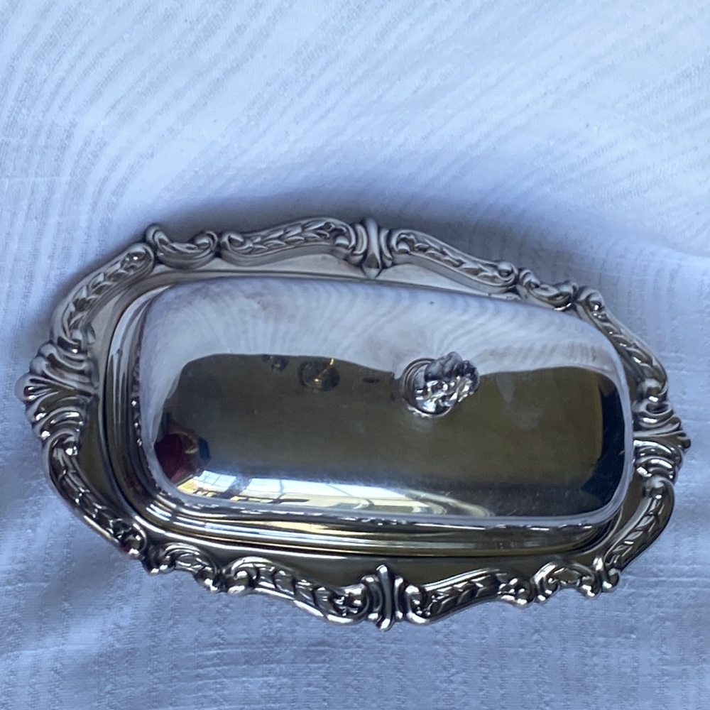 Vintage butter dish (probably silver plated) - Picture 3 of 9
